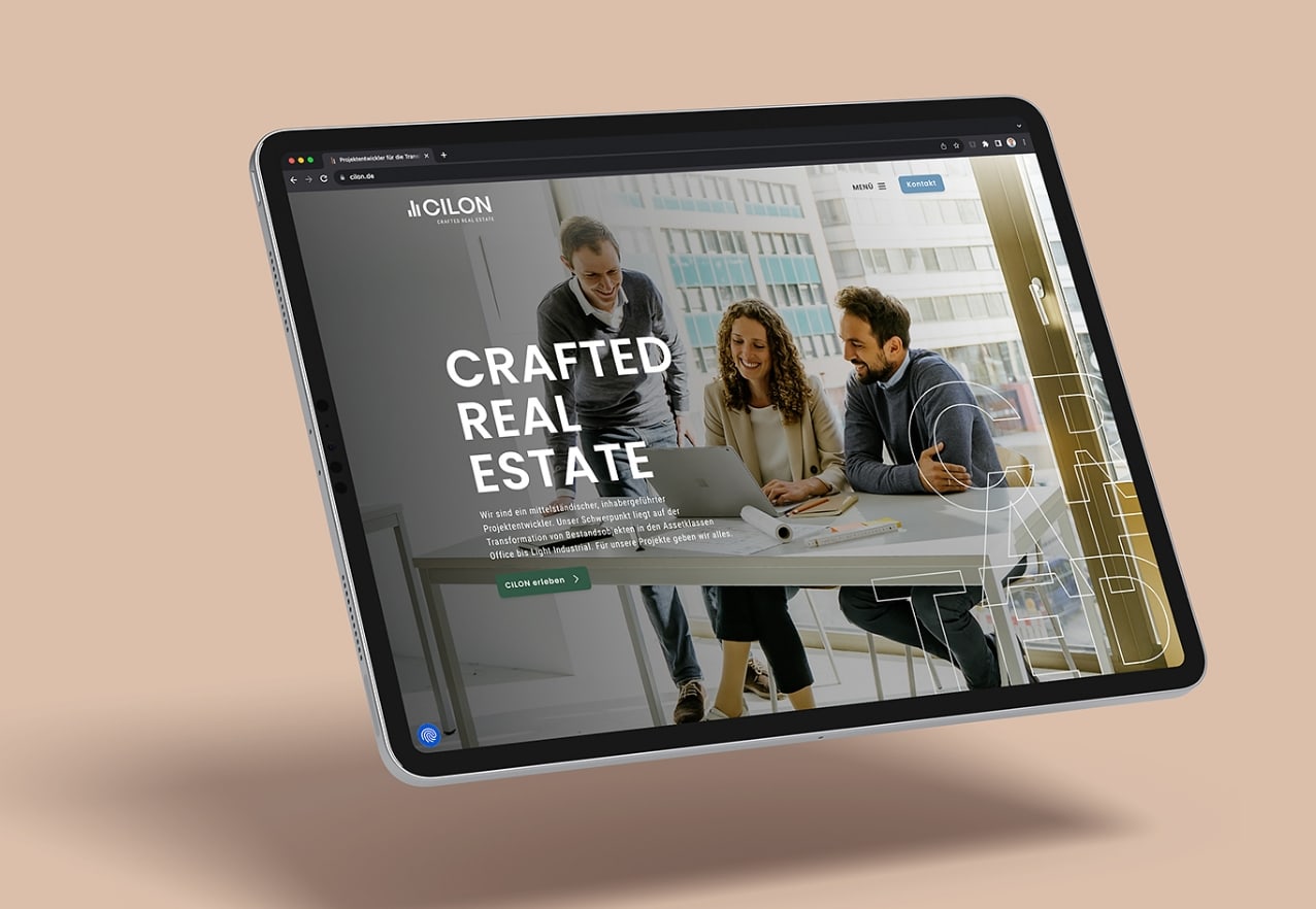 Unternehmenswebseite für CILON, dem Projektentwickler für Immobilien