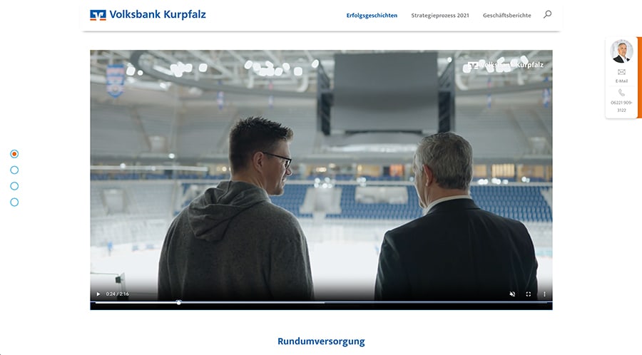 Klickpark, die betreuende Digitalagentur aus Mannheim, hat den Auftrag erhalten, einen Online-Geschäftsbericht für die Volksbank Kurpfalz zu entwickeln. So entstand die Online-Plattform